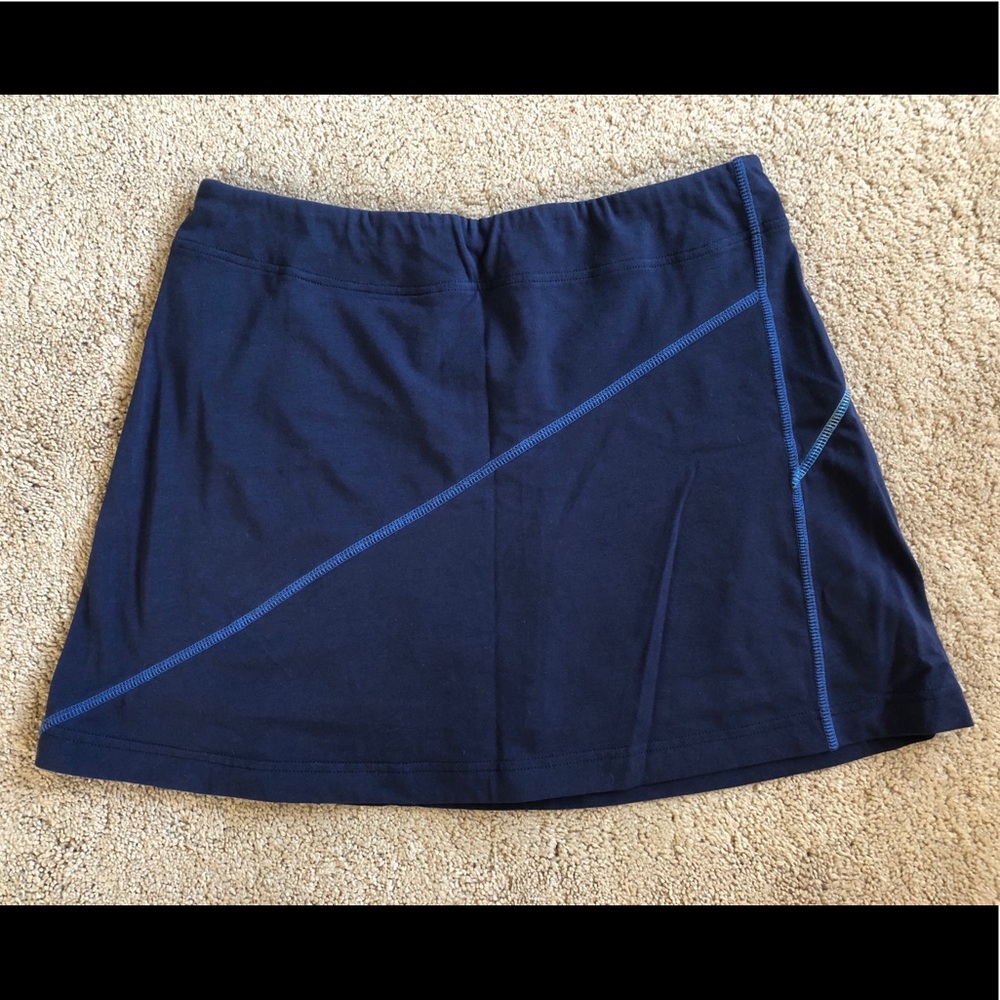 Title Nine Blue Medium Skort with topstitch accent